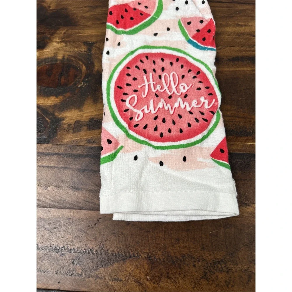 3 Handmade Crochet top Kitchen Hanging Hand Towels Summer Vibes Hello Summer 16